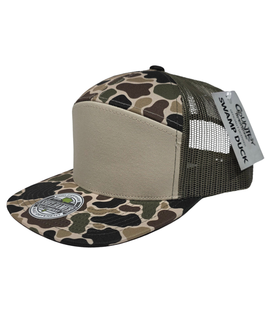 Swamp Duck Original Camo & Olive 7-Panel Classic