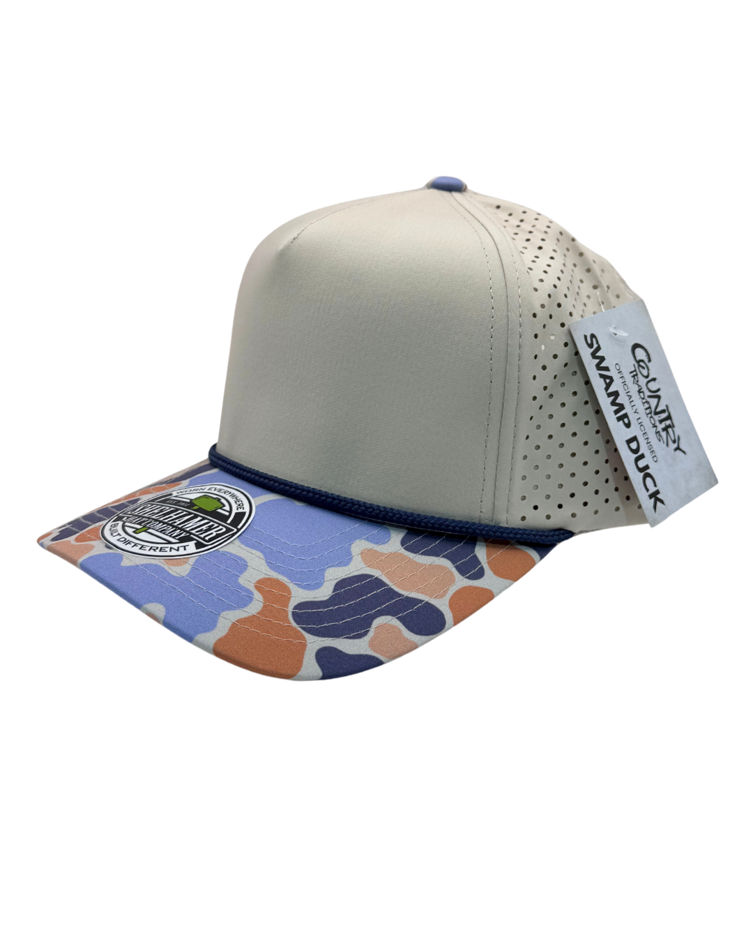 Swamp Duck Bleu Camo & Stone Bill/Button Pro Rope