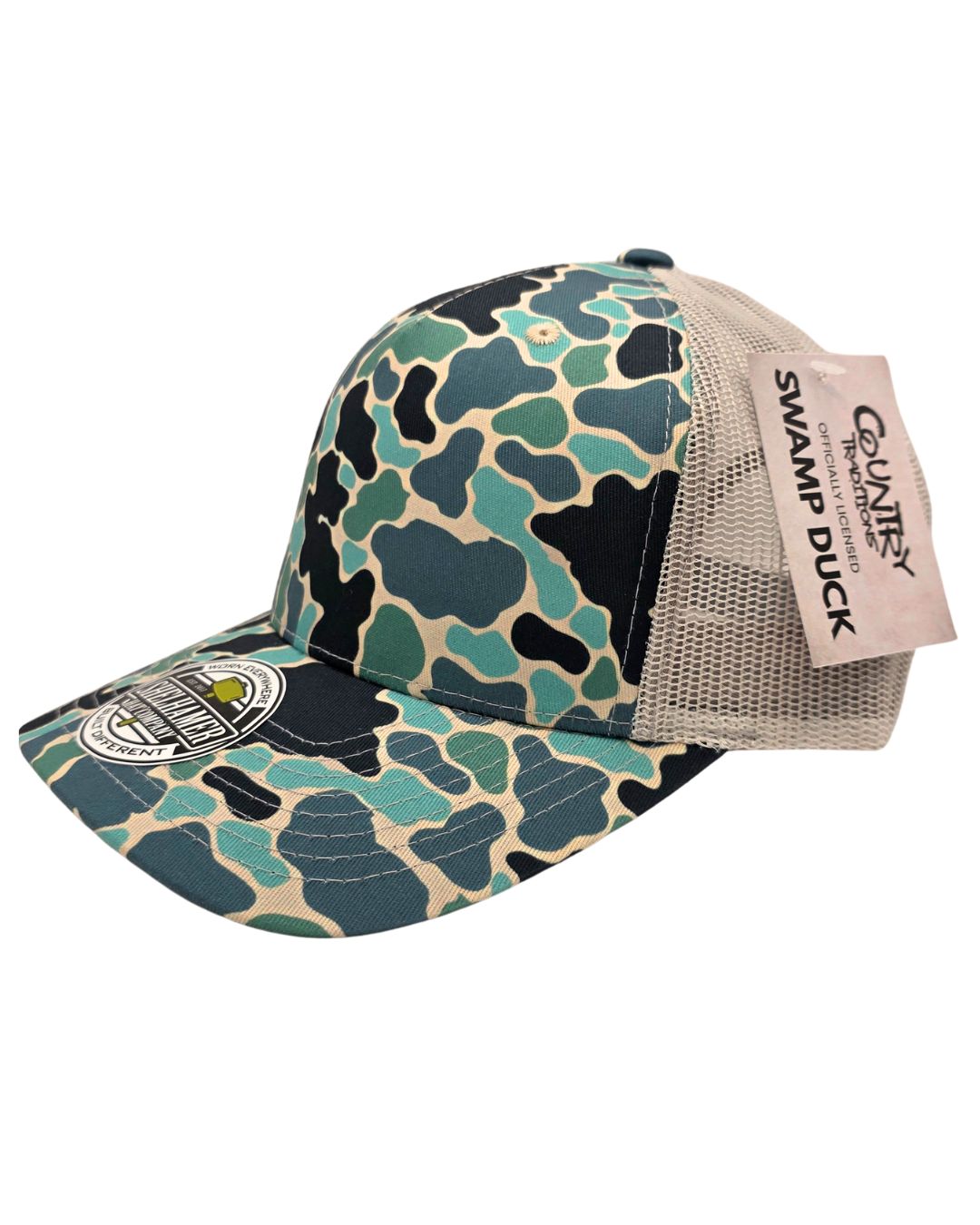 Swamp Duck Salty Camo & Silver 5-Panel Classic