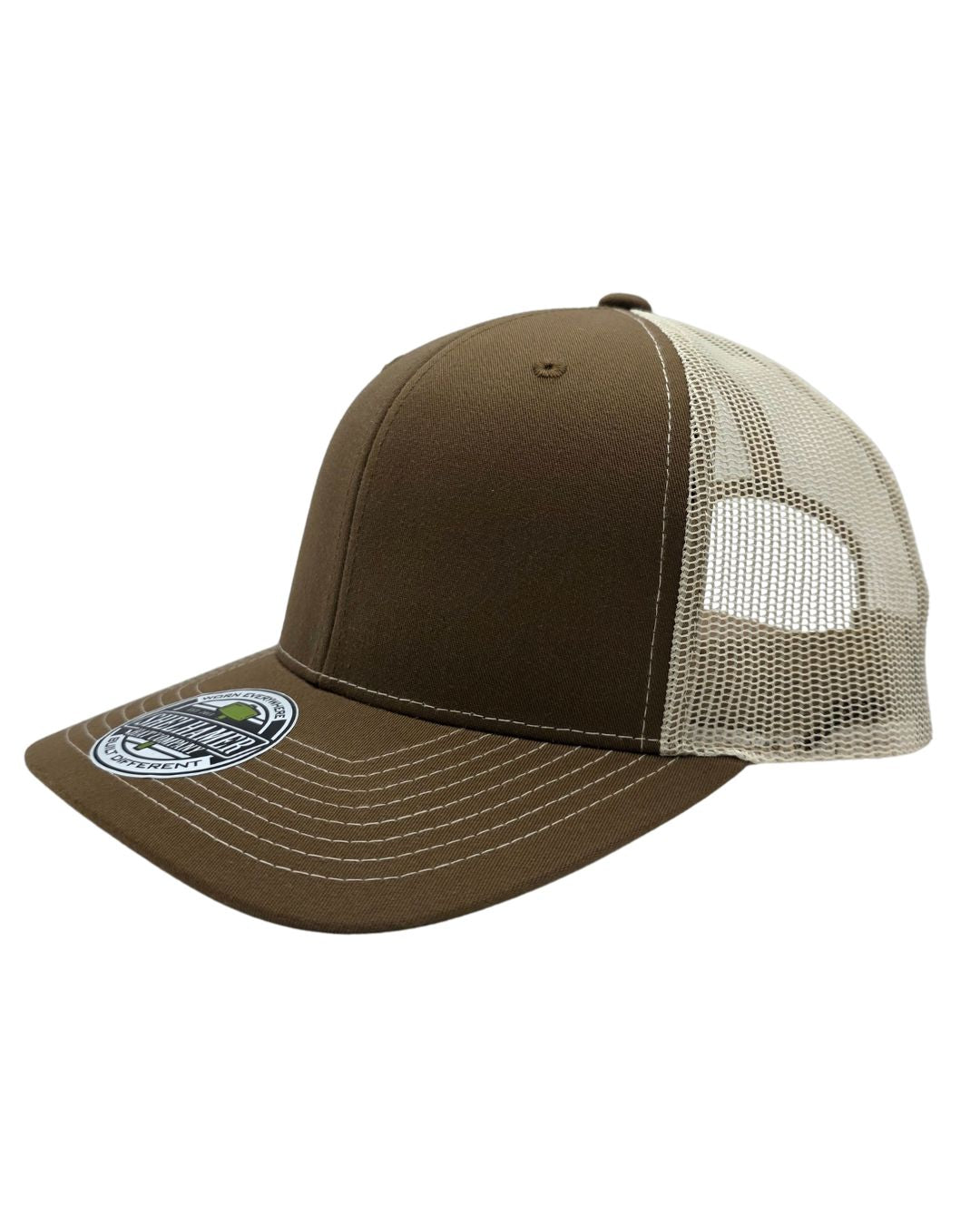 Buckskin & Cream Classic snapback | rugged blank hat from SHC for embroidery shops, patch makers, and lifestyle brands.